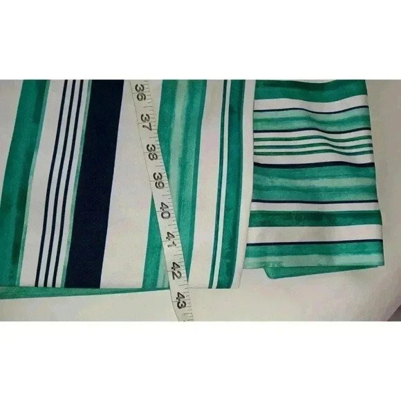 Eva Mendes Career Work Dress Blue Green White Striped Size XS - Picture 7 of 11